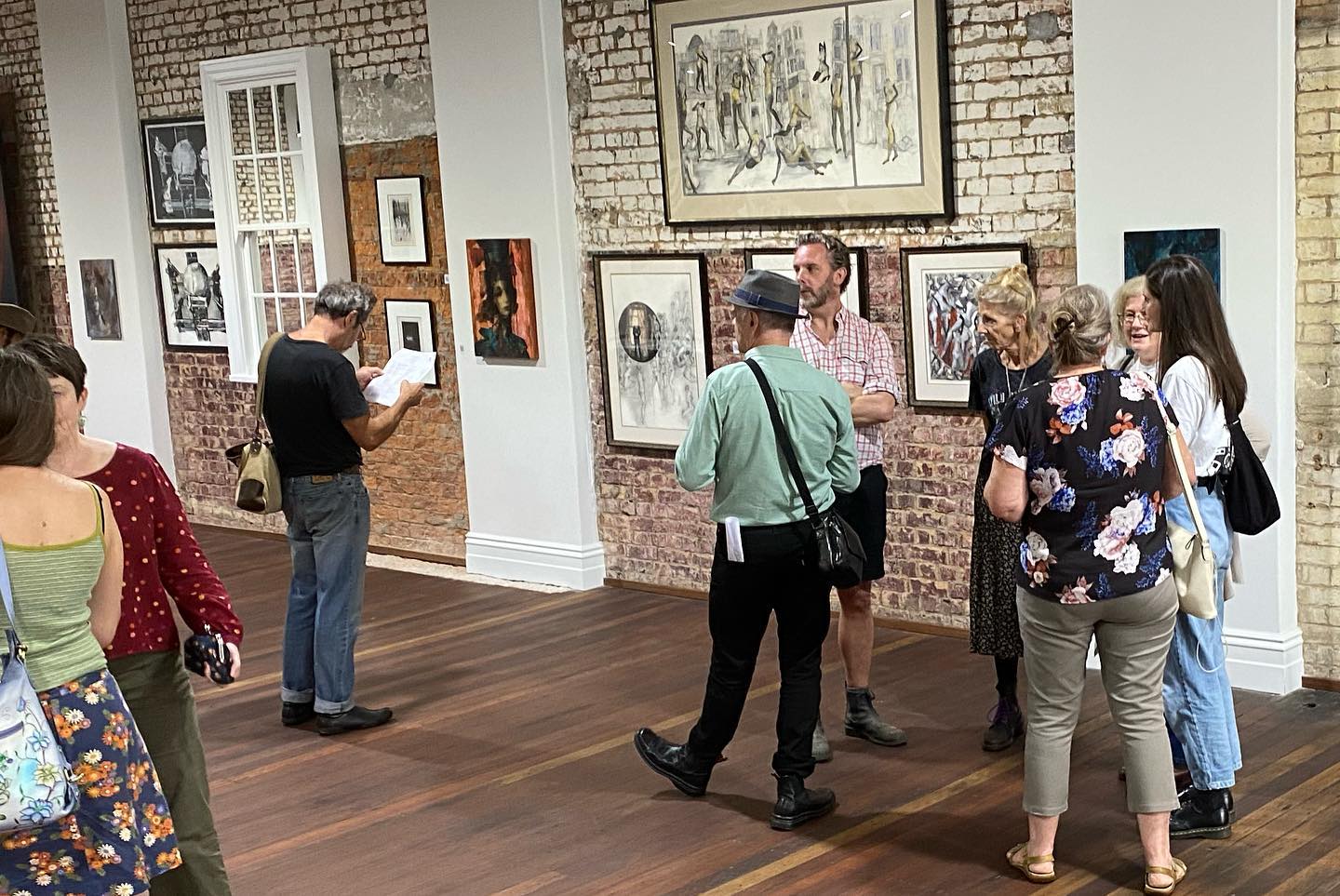 At the opening of in situ — Plexus Gallery's first pop-up show, 2021